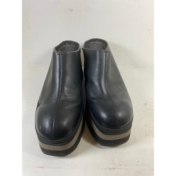 Naked Feet Leather Platform Mule Clog - Picture 1 of 9
